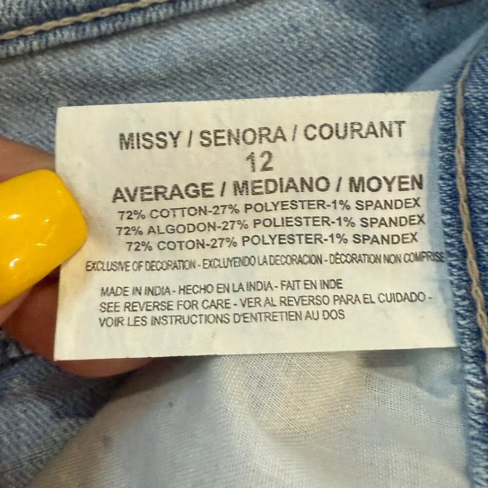 👖Gloria Vanderbilt Amanda Classic Straight Jeans Lucca (Light Blue) Size 12 - Picture 10 of 11